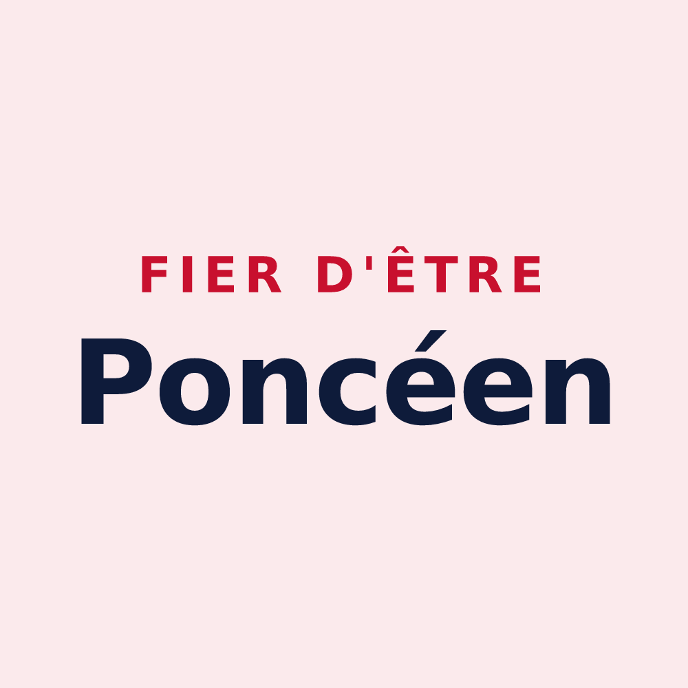 Magnet « Fier d'être Poncéen » — design pour Poncey-lès-Athée