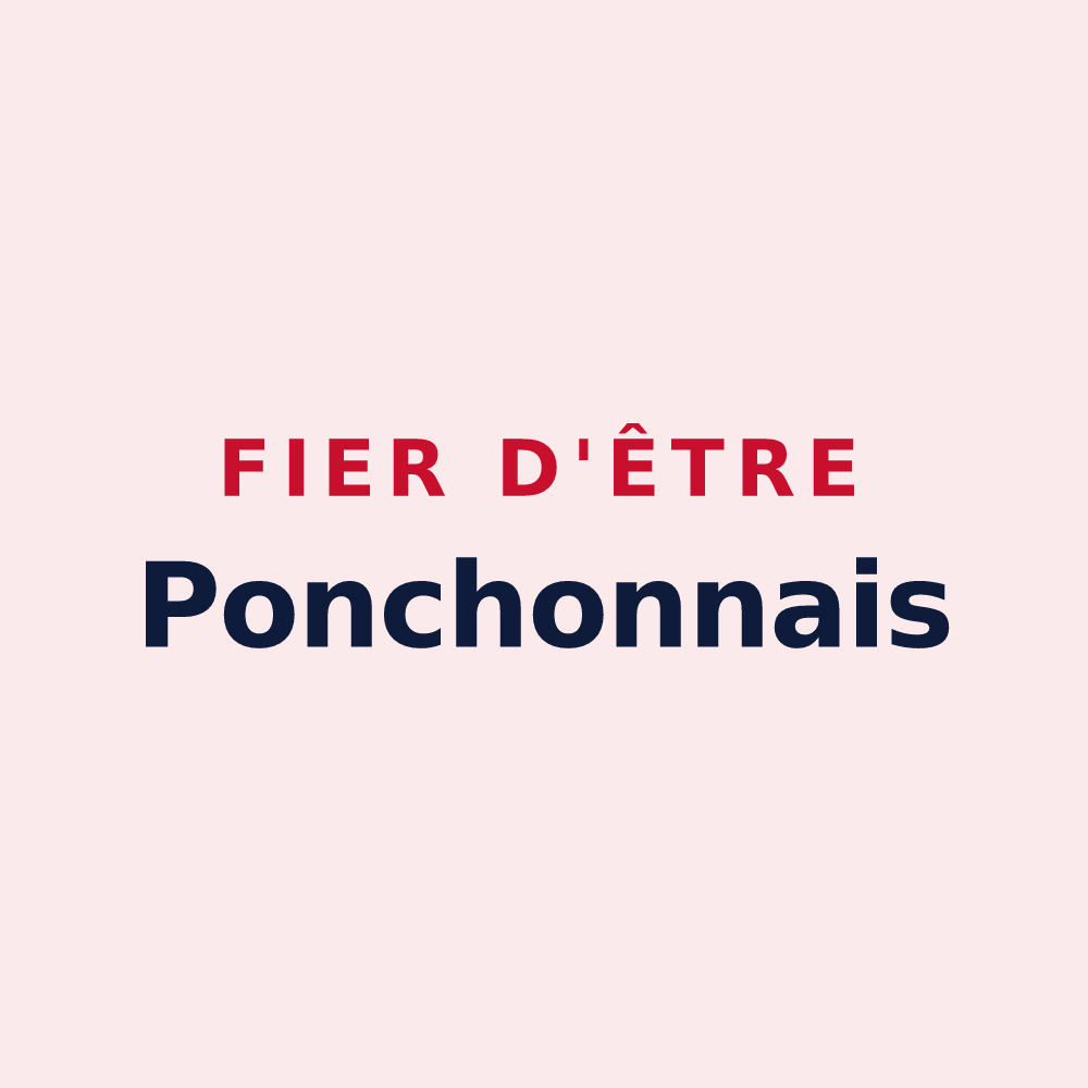 Magnet « Fier d'être Ponchonnais » — design pour Ponchon