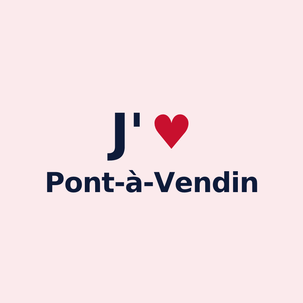 Magnet personnalisé Pont-à-Vendin — design « J'aime Pont-à-Vendin » imprimé sur le magnet