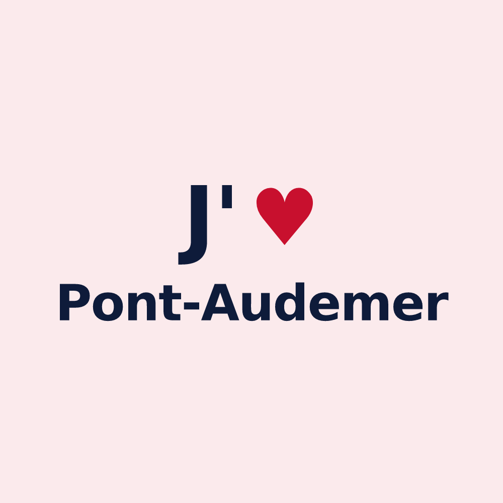 Magnet personnalisé Pont-Audemer — design J'aime Pont-Audemer