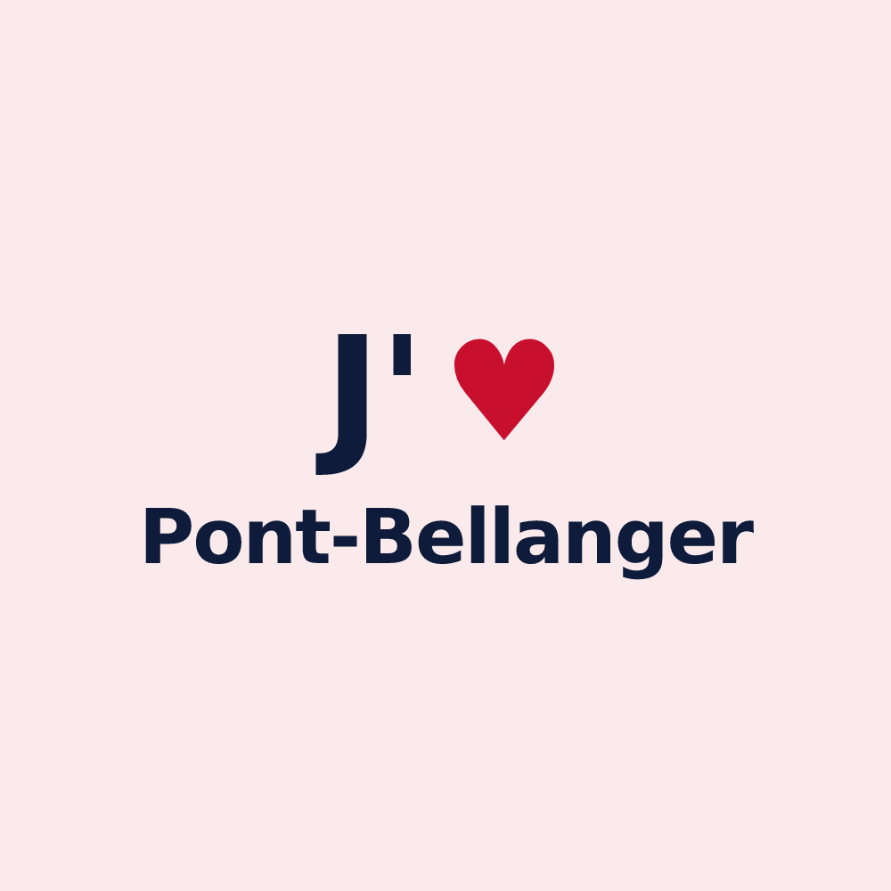 Magnet personnalisé Pont-Bellanger — design J'aime Pont-Bellanger