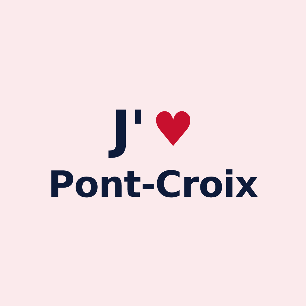 Magnet personnalisé Pont-Croix — design J'aime Pont-Croix