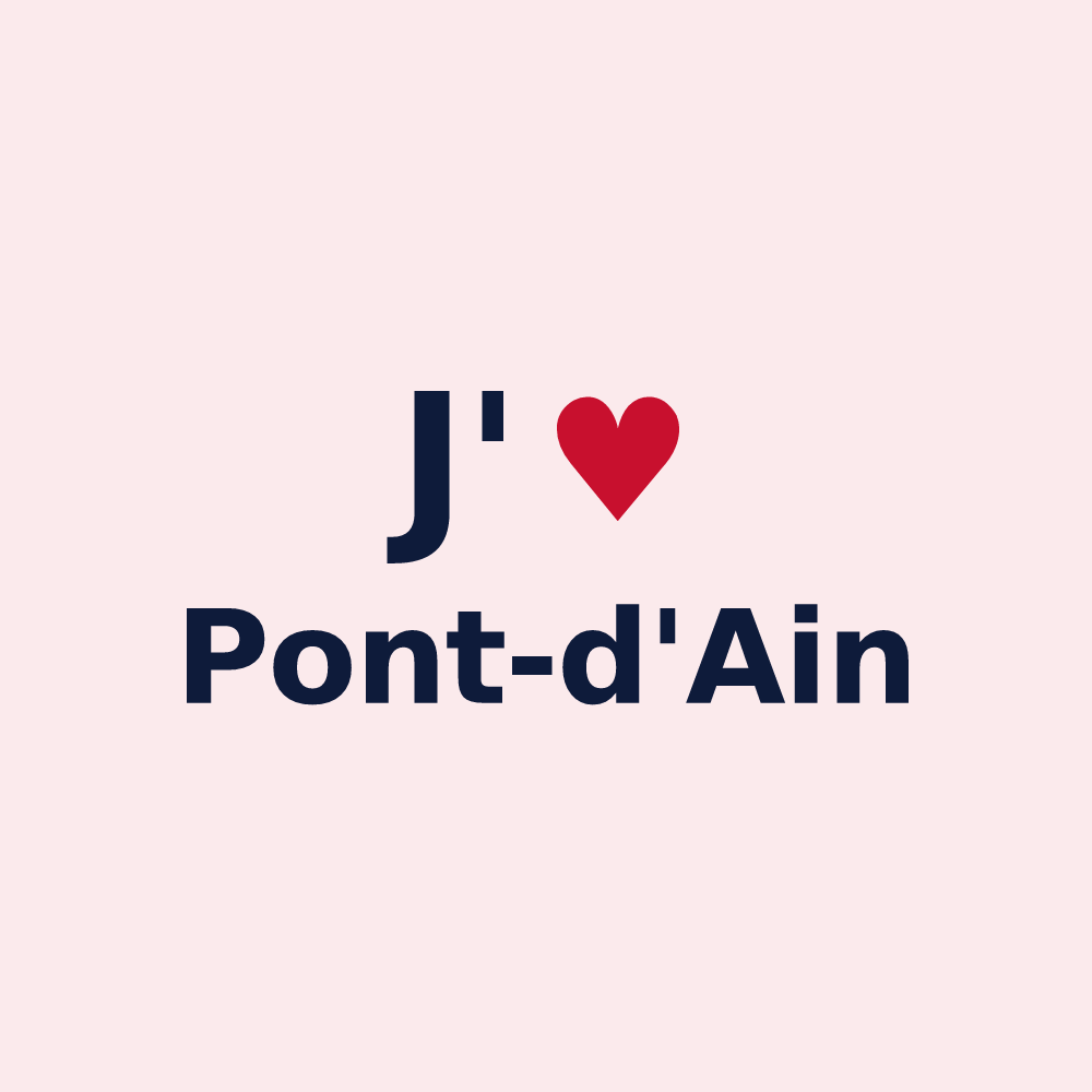 Magnet personnalisé Pont-d'Ain — design J'aime Pont-d'Ain