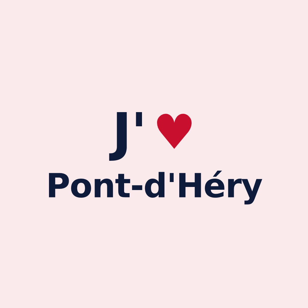 Magnet personnalisé Pont-d'Héry — design J'aime Pont-d'Héry