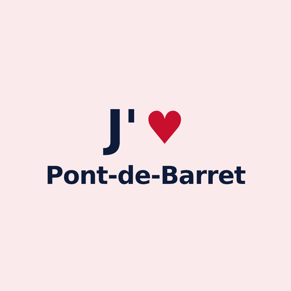 Magnet personnalisé Pont-de-Barret — design J'aime Pont-de-Barret