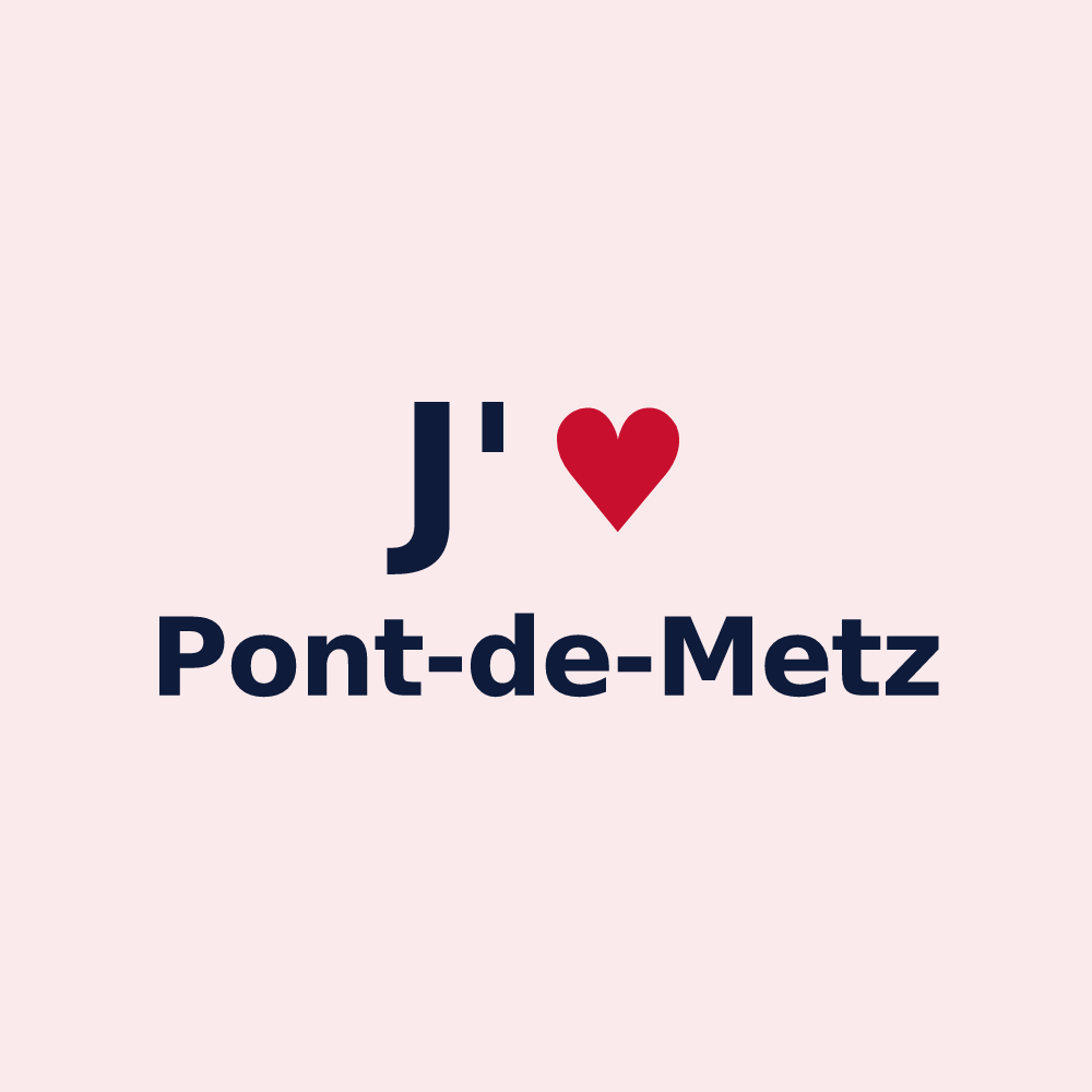 Magnet personnalisé Pont-de-Metz — design « J'aime Pont-de-Metz » imprimé sur le magnet