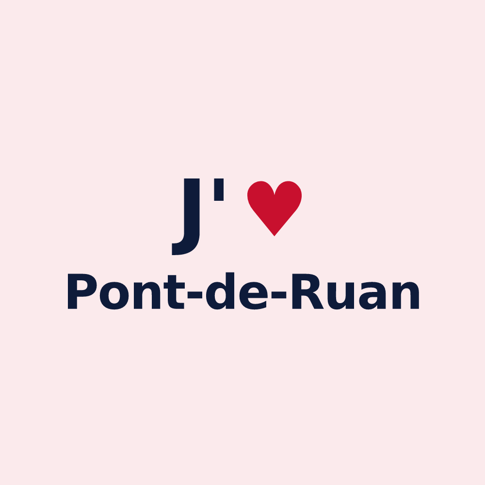 Magnet personnalisé Pont-de-Ruan — design J'aime Pont-de-Ruan