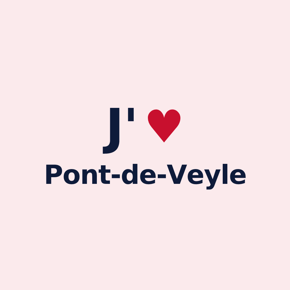 Magnet personnalisé Pont-de-Veyle — design « J'aime Pont-de-Veyle » imprimé sur le magnet