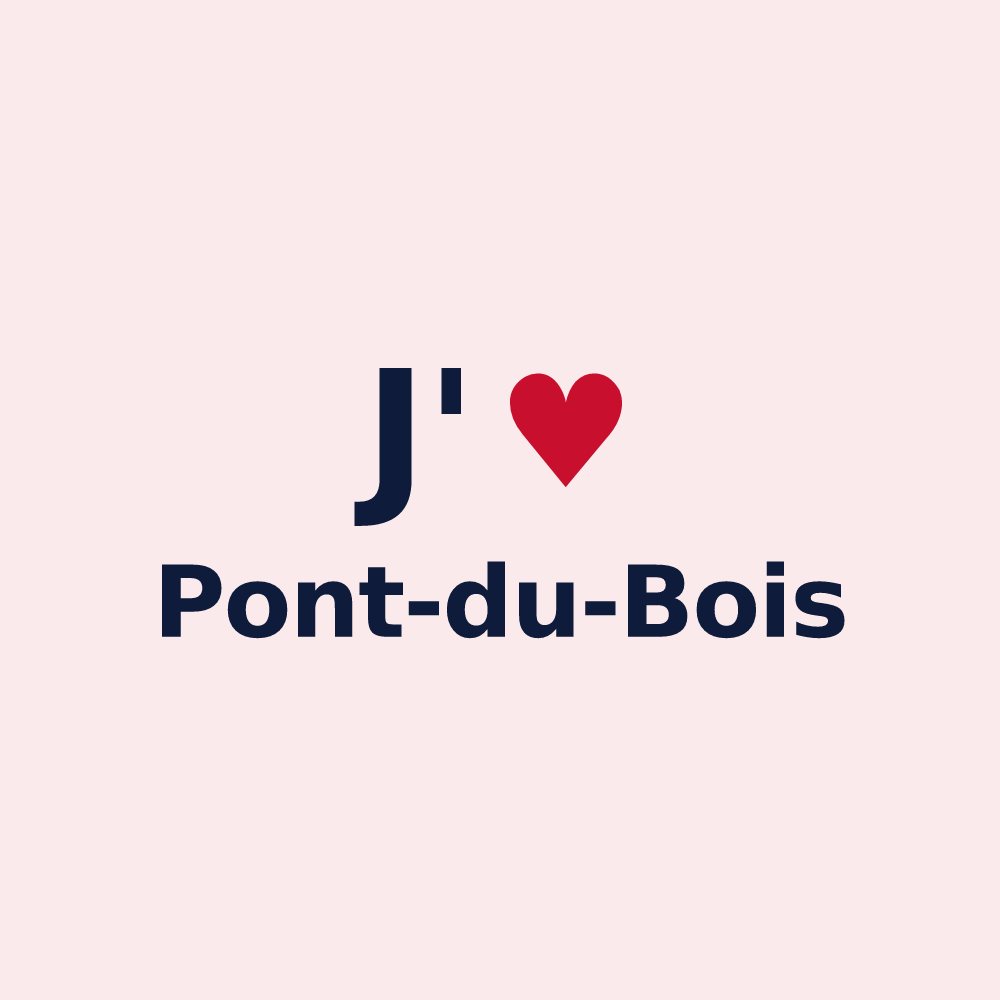 Magnet personnalisé Pont-du-Bois — design J'aime Pont-du-Bois