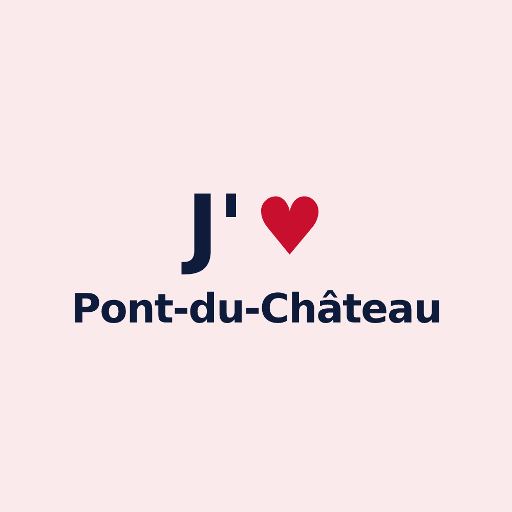 Magnet personnalisé Pont-du-Château — design J'aime Pont-du-Château