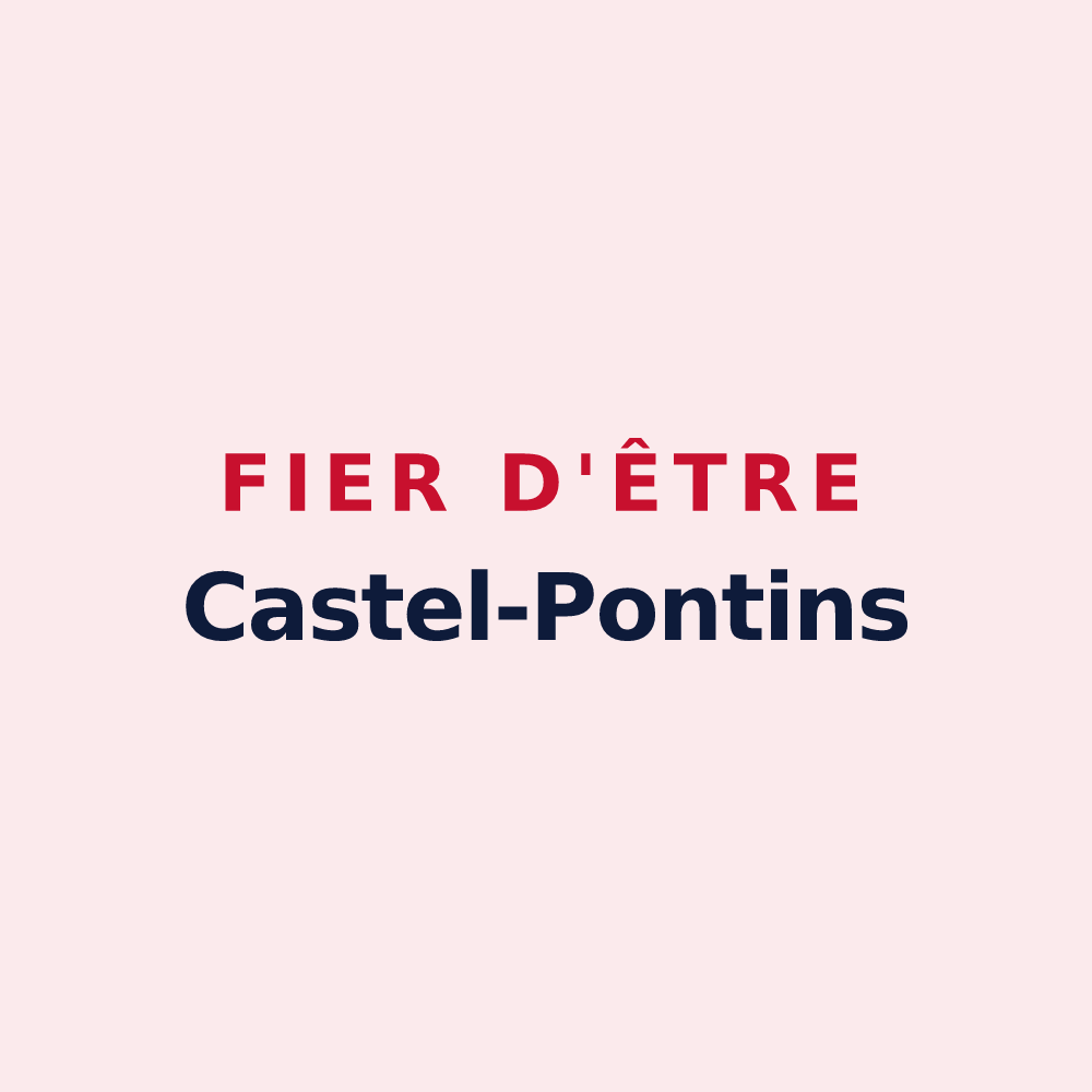 Magnet « Fier d'être Castel-Pontins » — design pour Pont-du-Château