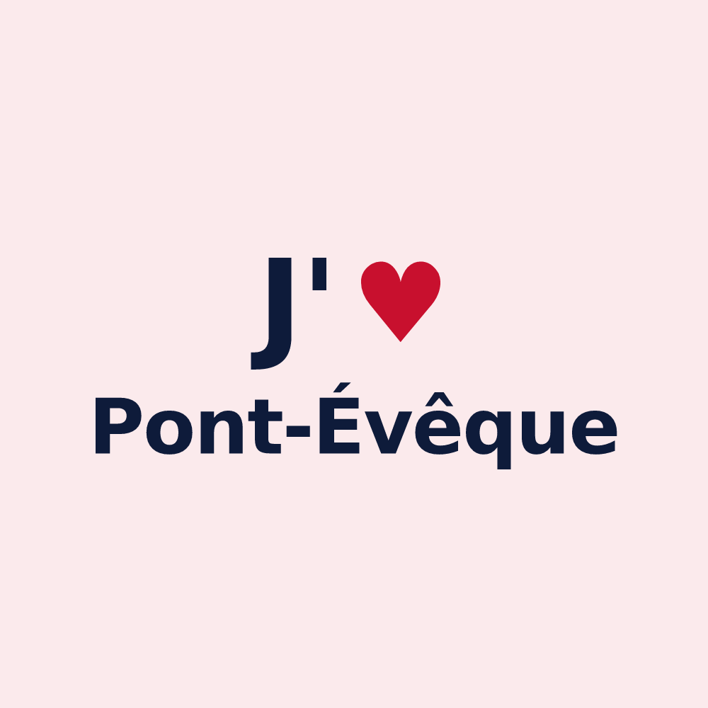 Magnet personnalisé Pont-Évêque — design J'aime Pont-Évêque