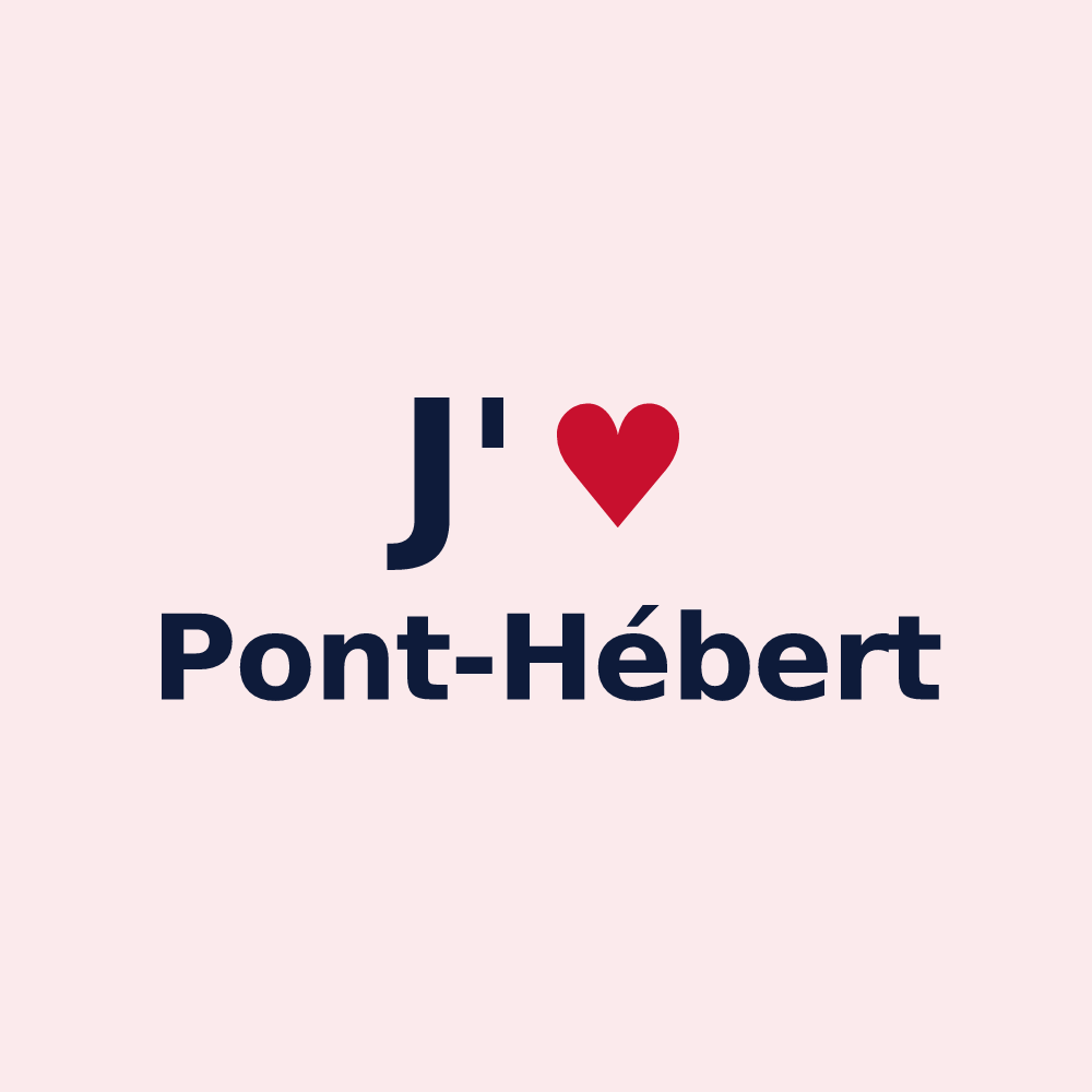 Magnet personnalisé Pont-Hébert — design J'aime Pont-Hébert