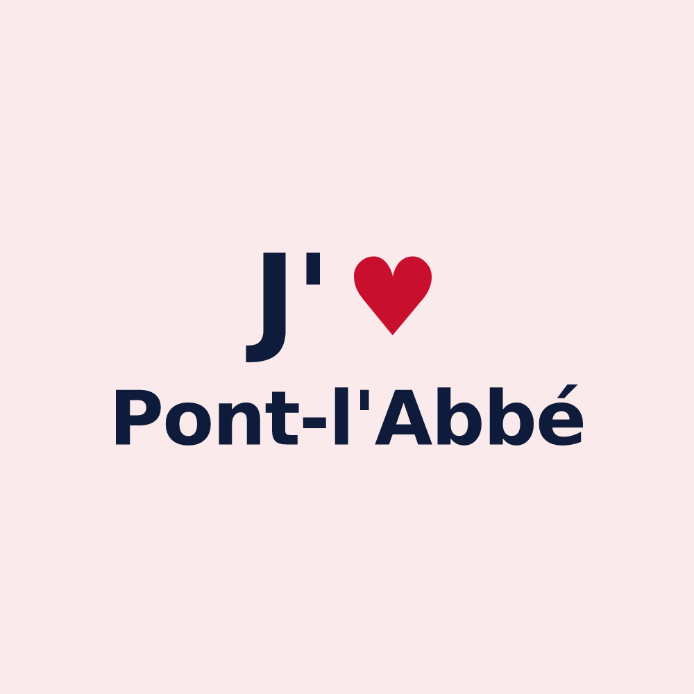 Magnet personnalisé Pont-l'Abbé — design J'aime Pont-l'Abbé
