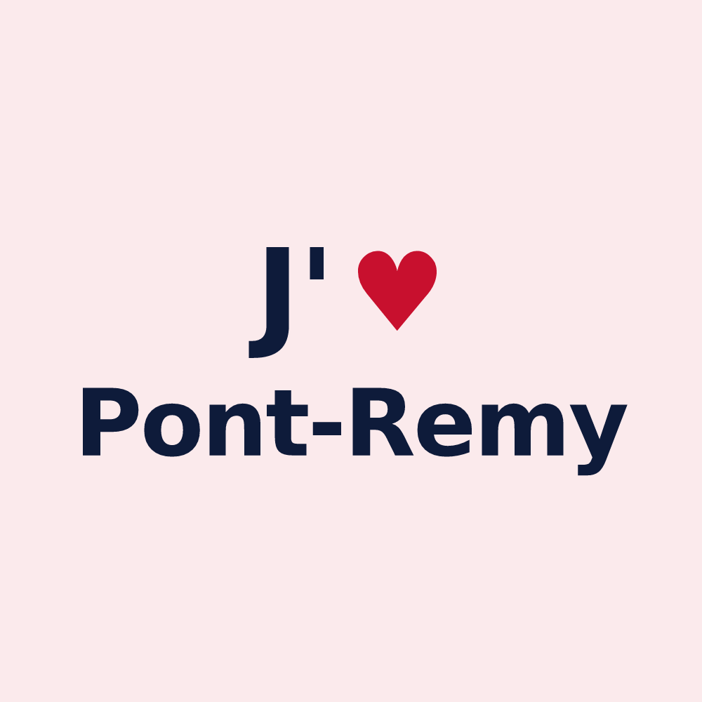 Magnet personnalisé Pont-Remy — design J'aime Pont-Remy