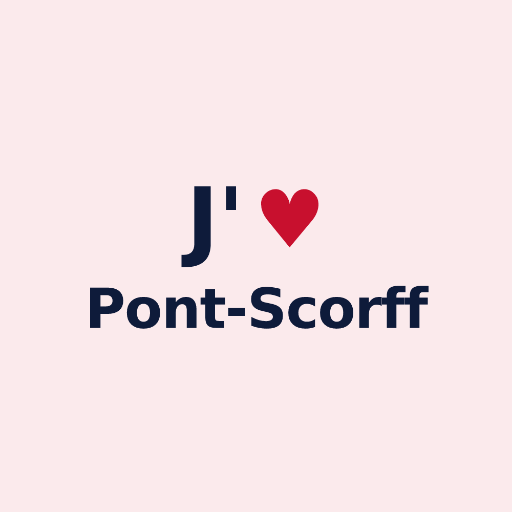 Magnet personnalisé Pont-Scorff — design J'aime Pont-Scorff