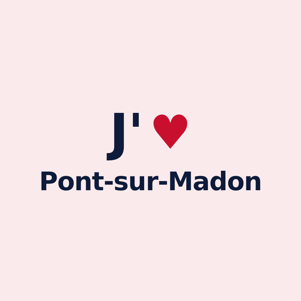 Magnet personnalisé Pont-sur-Madon — design J'aime Pont-sur-Madon