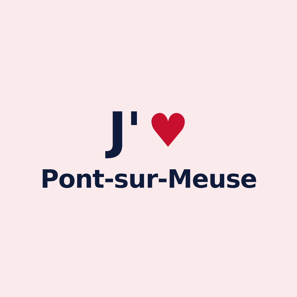 Magnet personnalisé Pont-sur-Meuse — design J'aime Pont-sur-Meuse