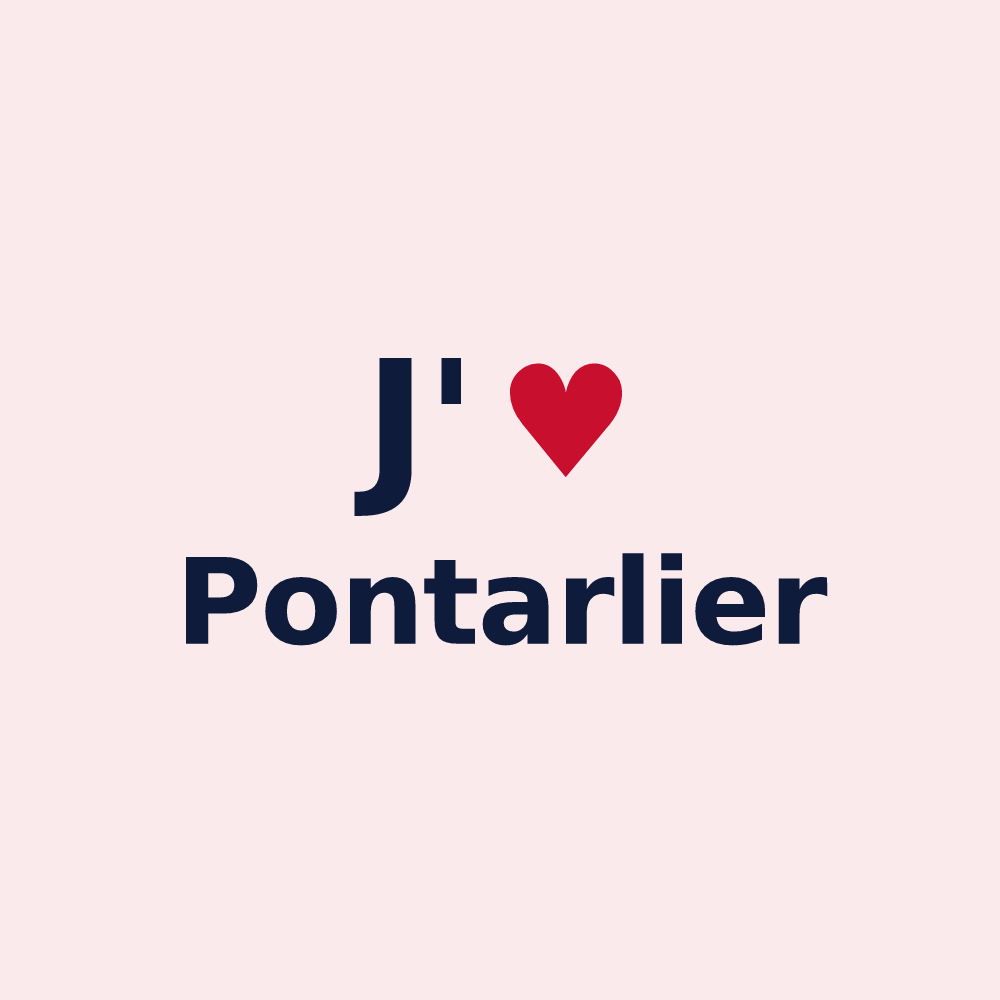 Magnet personnalisé Pontarlier — design J'aime Pontarlier