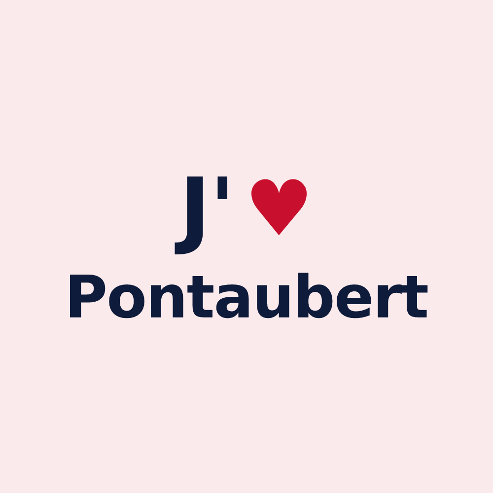 Magnet personnalisé Pontaubert — design J'aime Pontaubert
