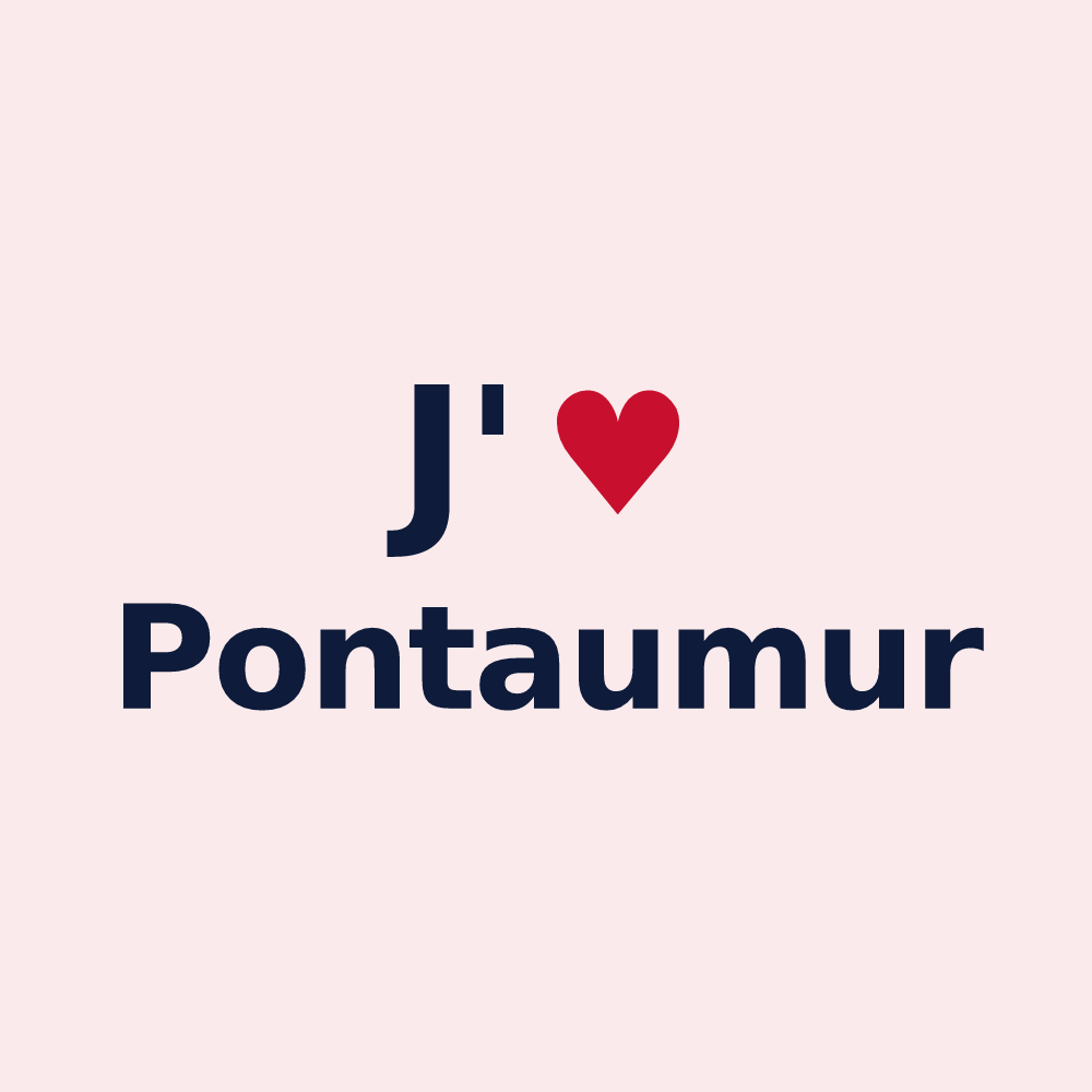 Magnet personnalisé Pontaumur — design J'aime Pontaumur