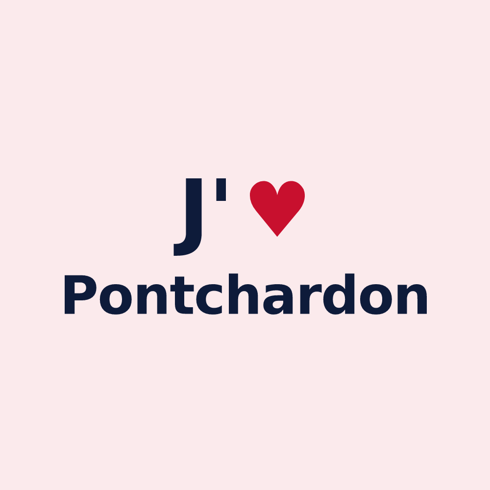 Magnet personnalisé Pontchardon — design J'aime Pontchardon