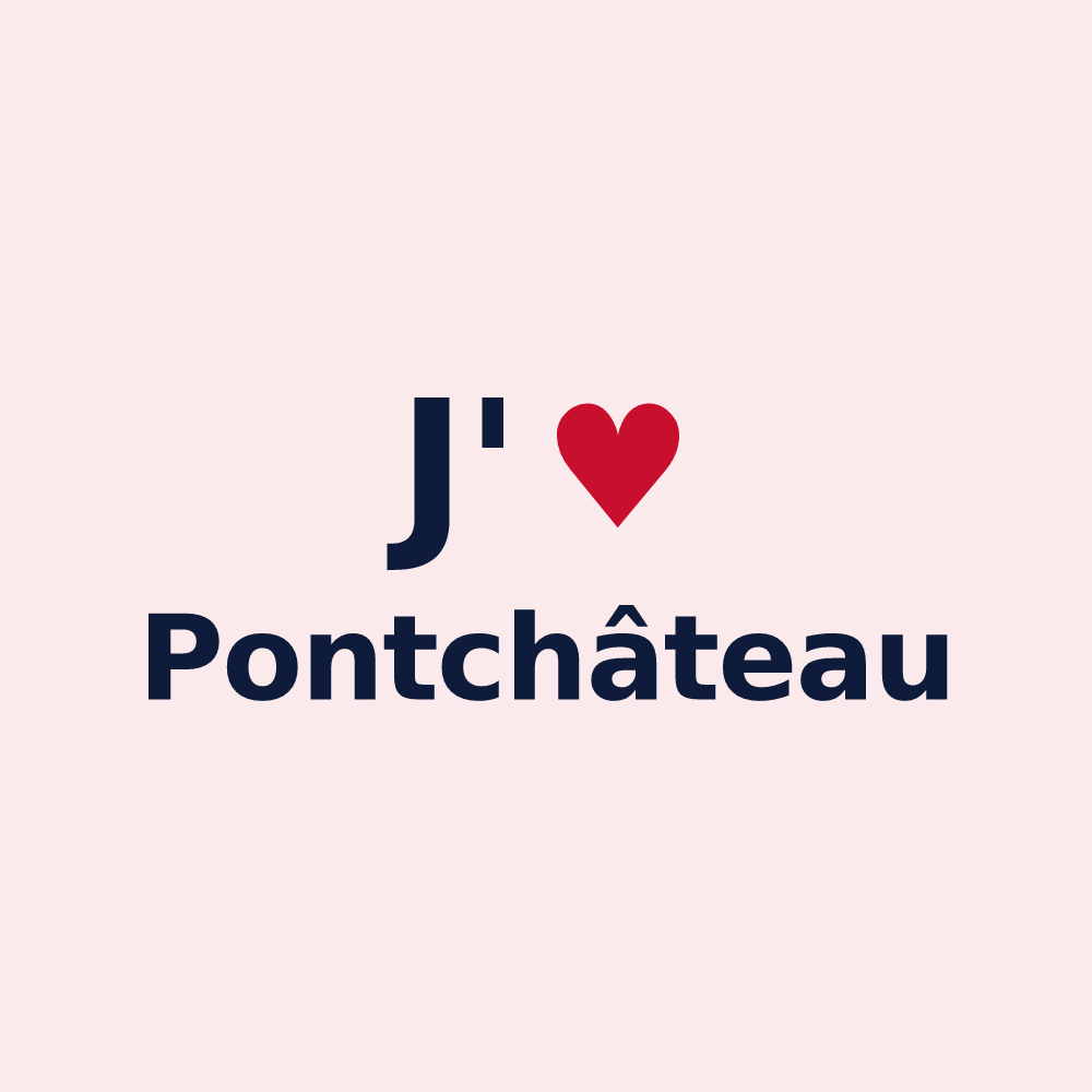 Magnet personnalisé Pontchâteau — design J'aime Pontchâteau