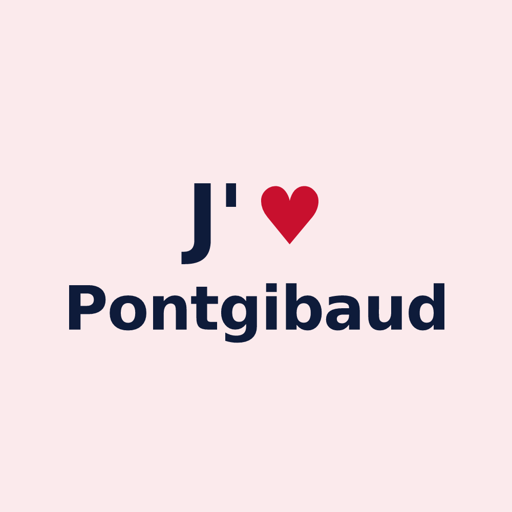 Magnet personnalisé Pontgibaud — design J'aime Pontgibaud