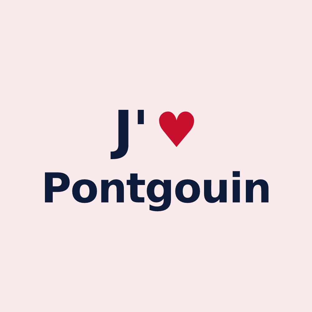 Magnet personnalisé Pontgouin — design J'aime Pontgouin