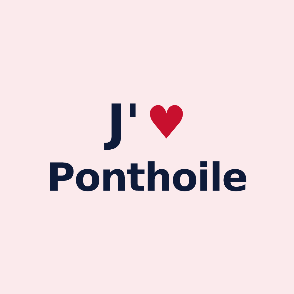 Magnet personnalisé Ponthoile — design J'aime Ponthoile