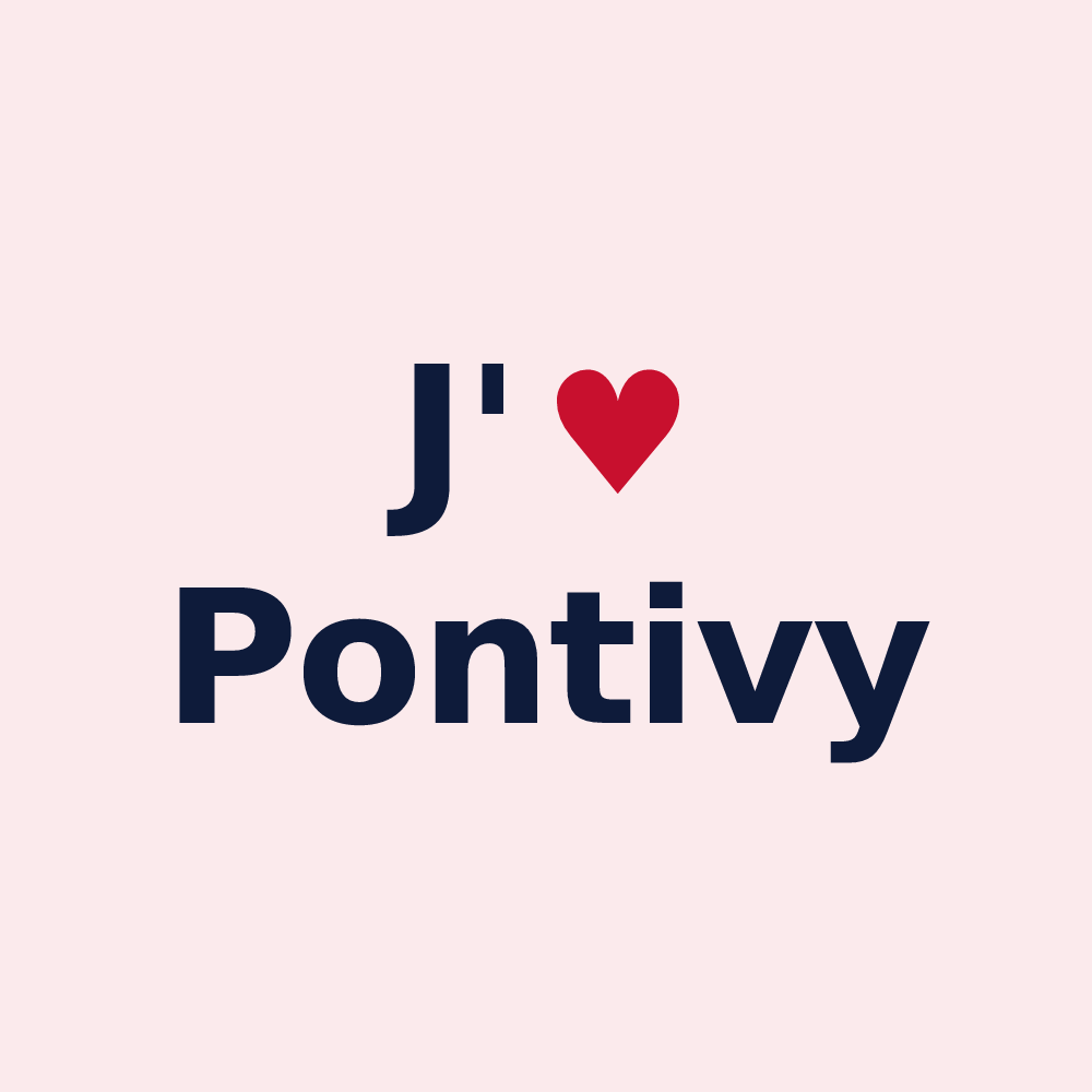Magnet personnalisé Pontivy — design J'aime Pontivy
