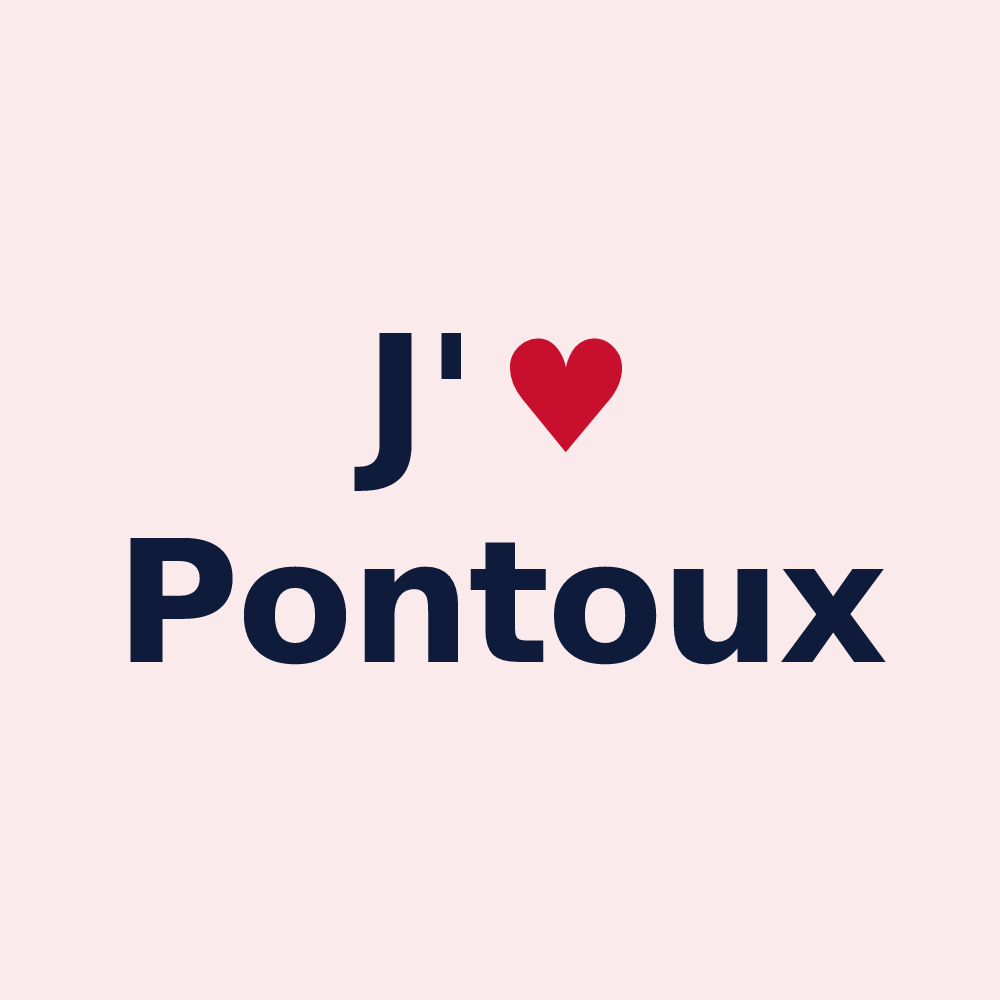Magnet personnalisé Pontoux — design J'aime Pontoux