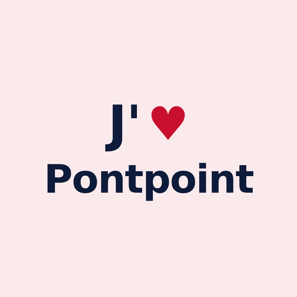 Magnet personnalisé Pontpoint — design J'aime Pontpoint