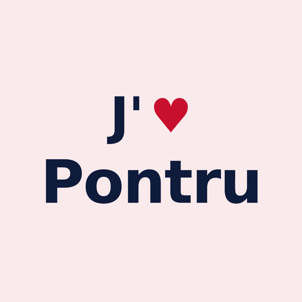 Magnet personnalisé Pontru — design J'aime Pontru