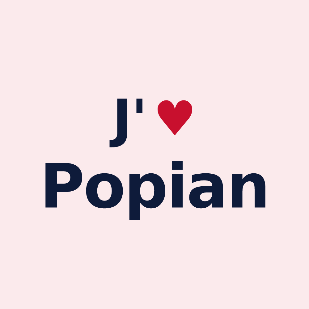 Magnet personnalisé Popian — design J'aime Popian