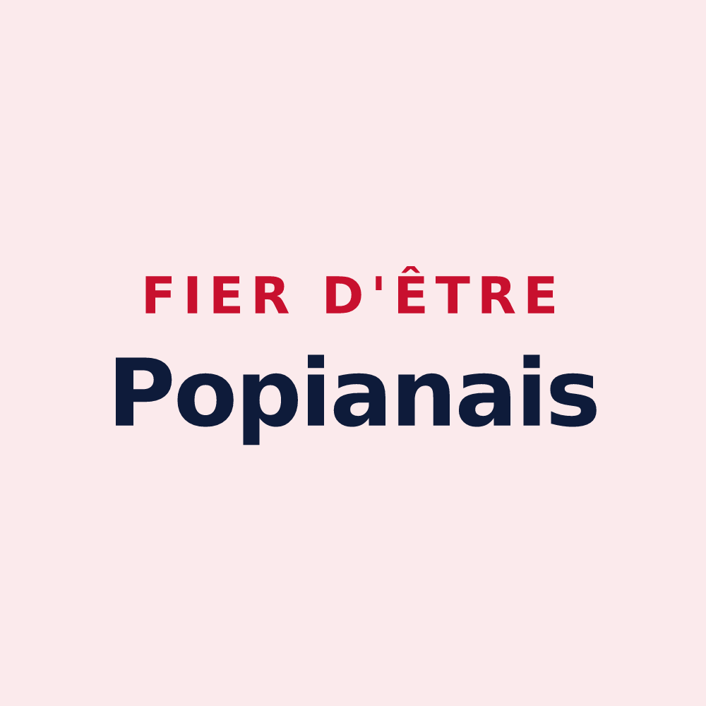 Magnet « Fier d'être Popianais » — design pour Popian