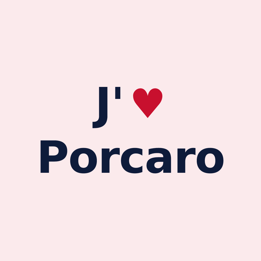 Magnet personnalisé Porcaro — design J'aime Porcaro