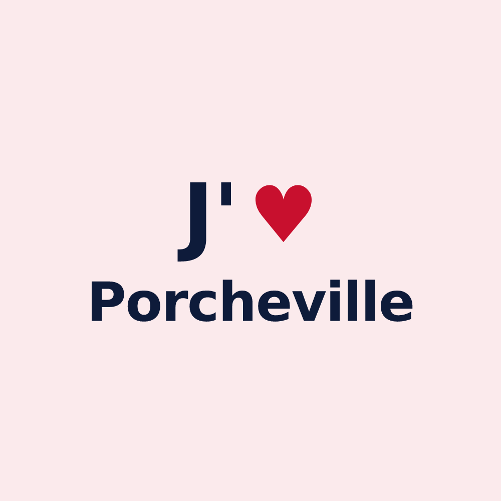 Magnet personnalisé Porcheville — design J'aime Porcheville