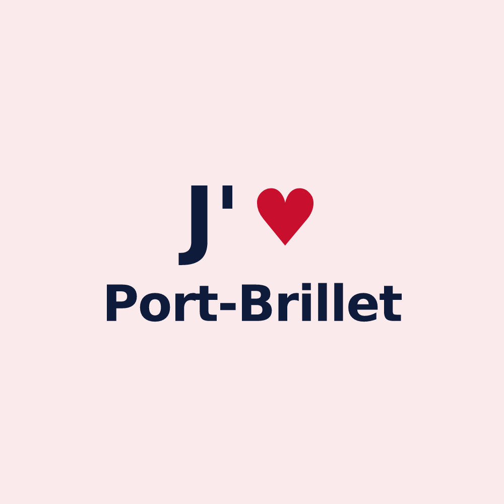 Magnet personnalisé Port-Brillet — design J'aime Port-Brillet