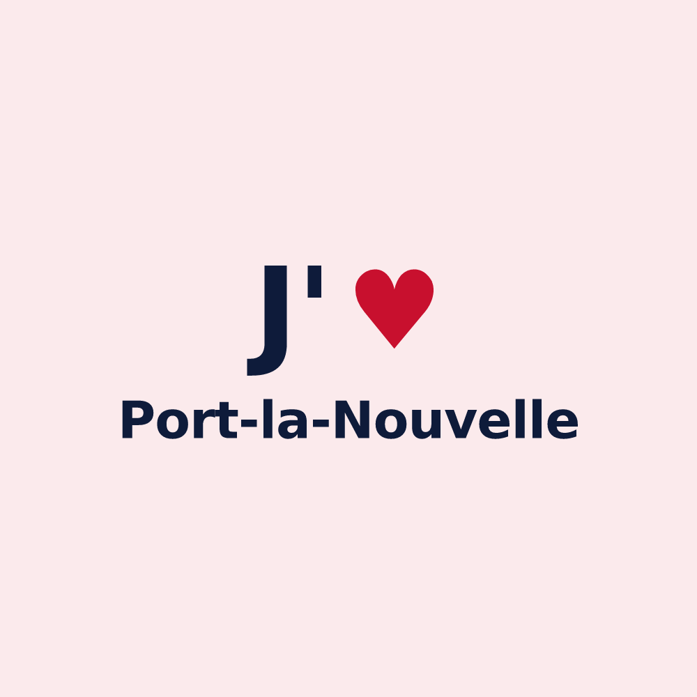 Magnet personnalisé Port-la-Nouvelle — design J'aime Port-la-Nouvelle