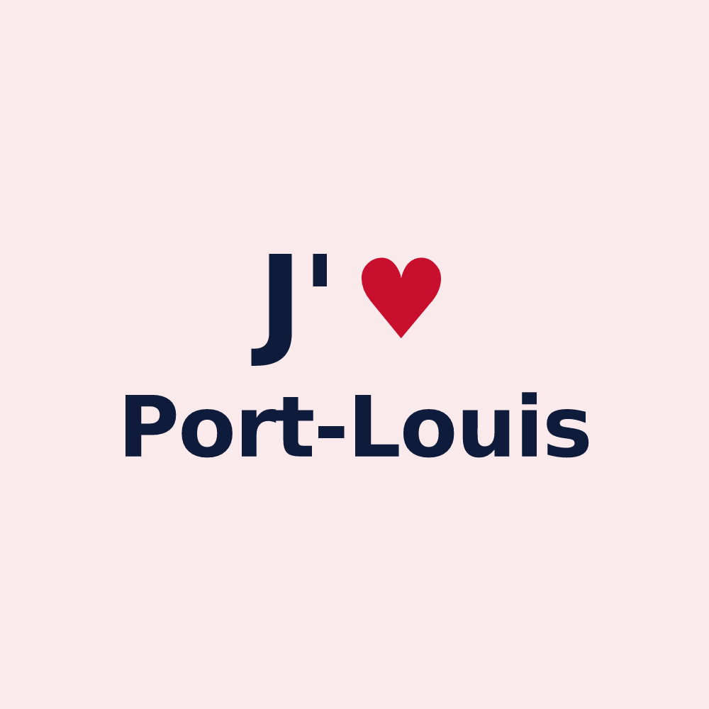 Magnet personnalisé Port-Louis — design J'aime Port-Louis