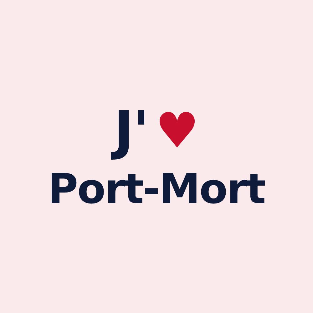 Magnet personnalisé Port-Mort — design J'aime Port-Mort