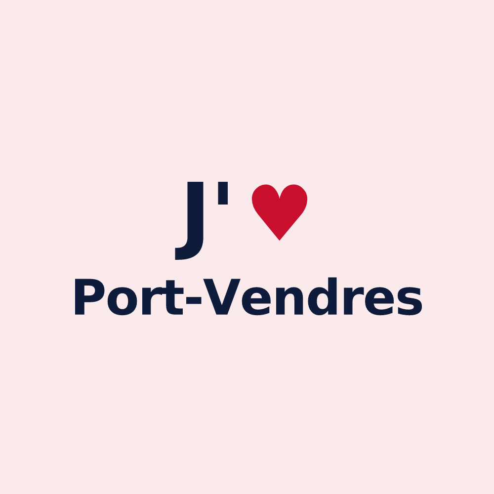 Magnet personnalisé Port-Vendres — design J'aime Port-Vendres