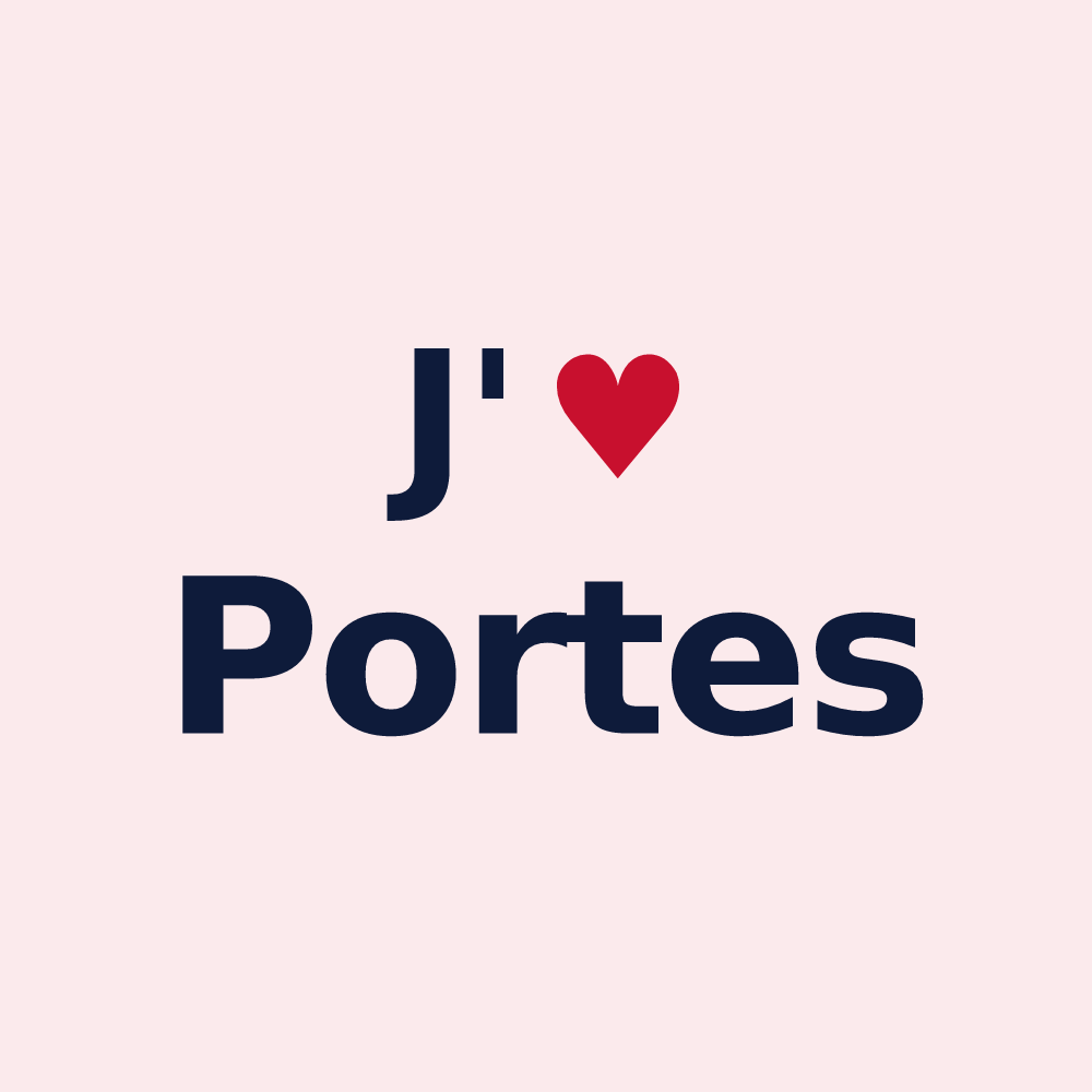 Magnet personnalisé Portes — design J'aime Portes
