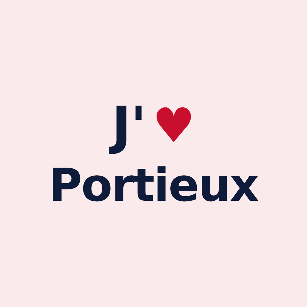 Magnet personnalisé Portieux — design J'aime Portieux