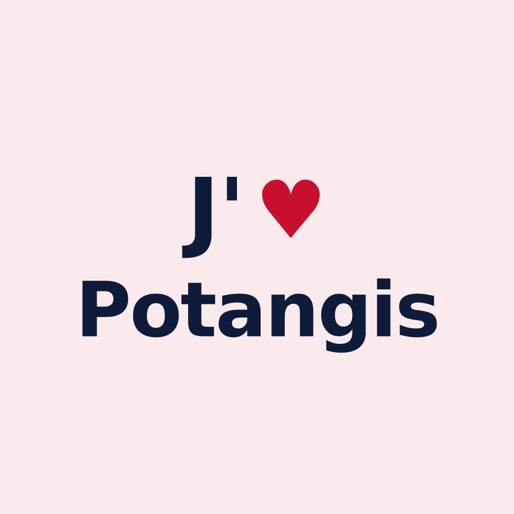 Magnet personnalisé Potangis — design J'aime Potangis