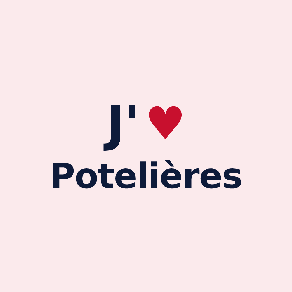 Magnet personnalisé Potelières — design J'aime Potelières