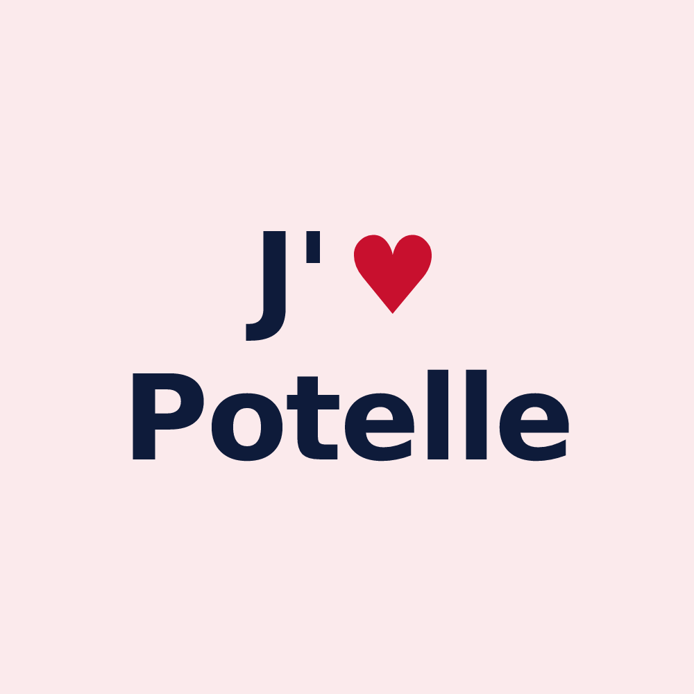 Magnet personnalisé Potelle — design J'aime Potelle