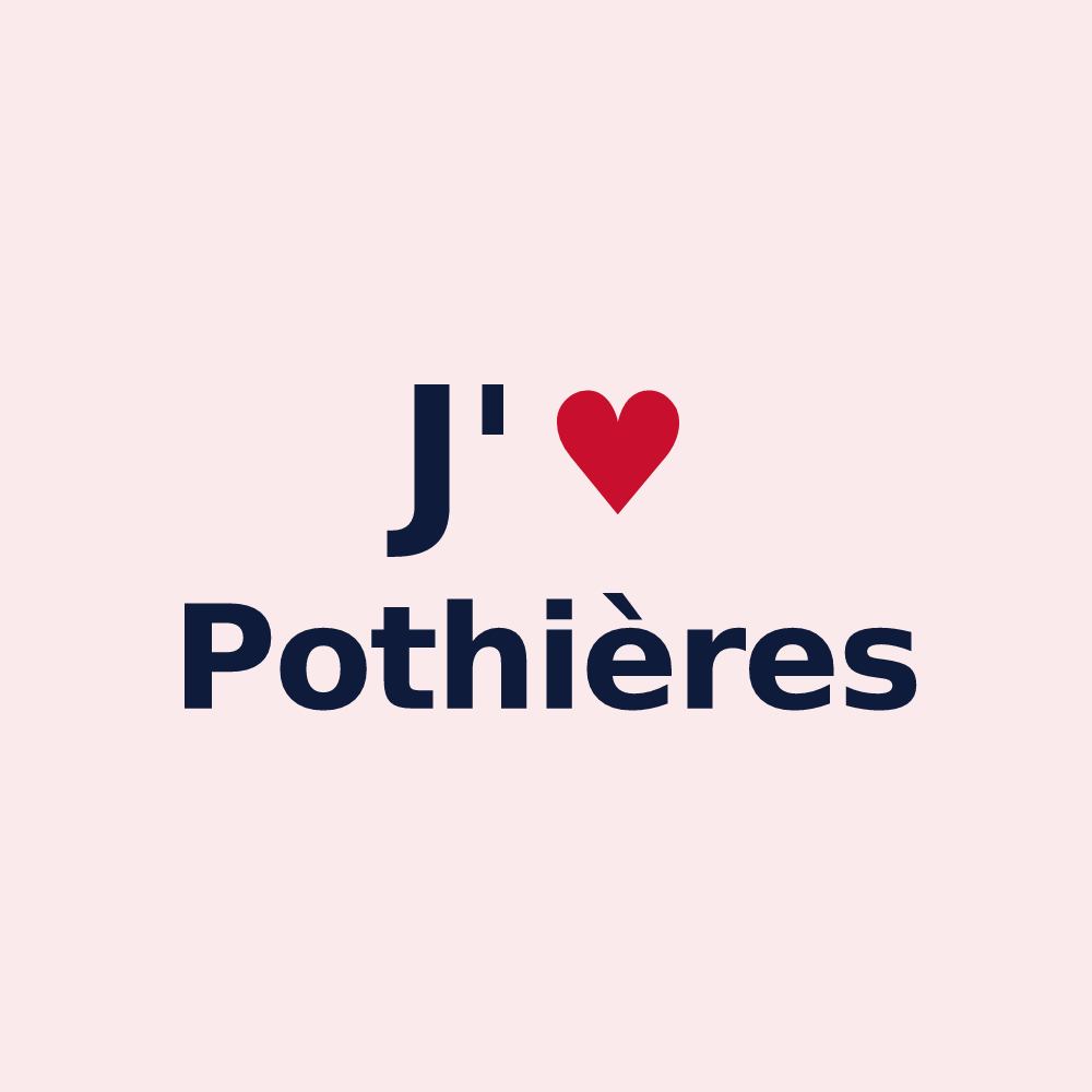 Magnet personnalisé Pothières — design J'aime Pothières