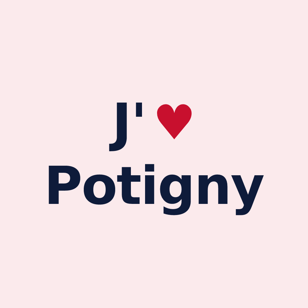 Magnet personnalisé Potigny — design J'aime Potigny